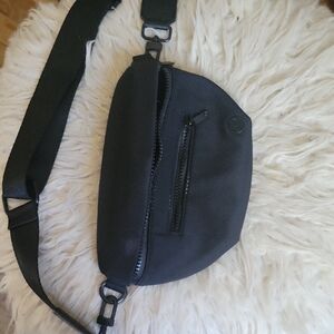 Black Crossbody Sling Bag - Minimal womens Everyday Bag